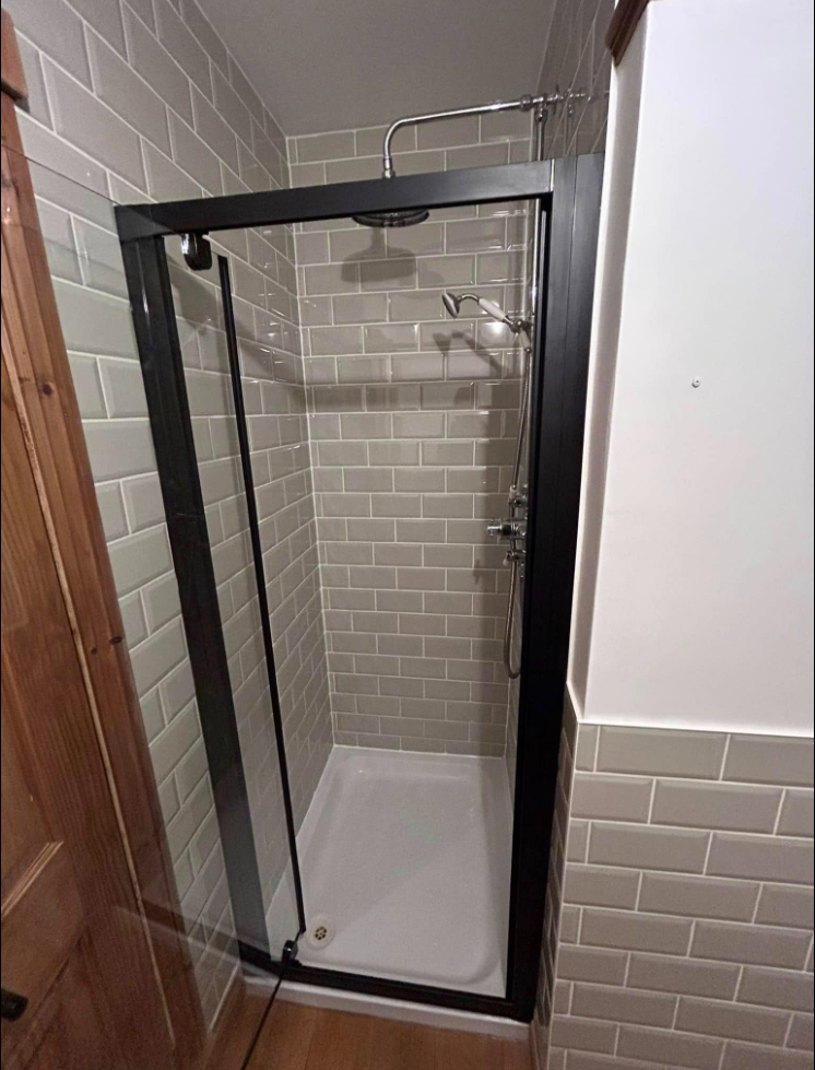 Subway-tiled shower room & WC refit After