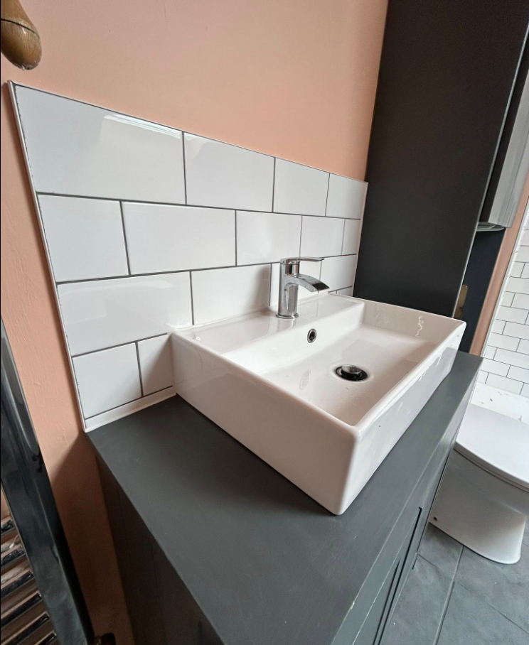 Bathroom subway tiling & shower enclosure 1