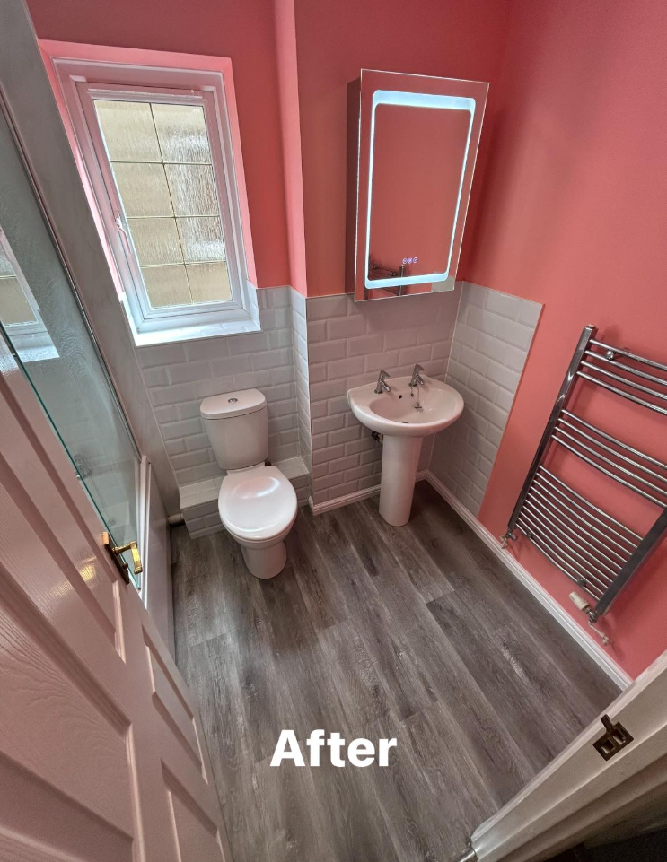 Coral cloakroom makeover After